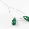 Natural Green Emerald Faceted Tear Drop Beads Strand Size 20.5mm Pair approx.